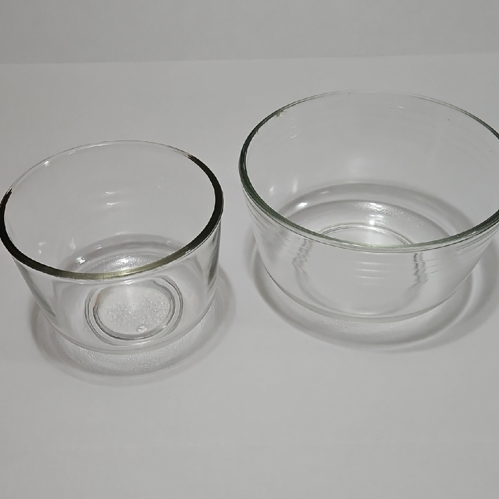 Clear Glass Mixer Mixing Bowls Small & Large Preparation Or Serving Bowls